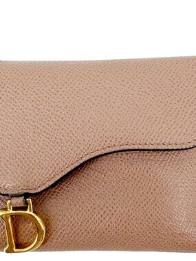 Christian Dior  Saddle Lotus Leather Wallet Tan